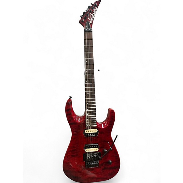 Used 2013 Jackson DK2QHT Pro Dinky Trans Red Solid Body Electric Guitar