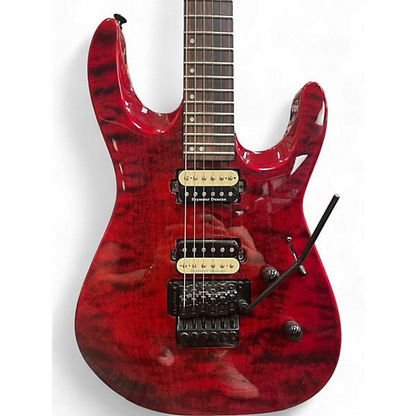 Used 2013 Jackson DK2QHT Pro Dinky Trans Red Solid Body Electric Guitar