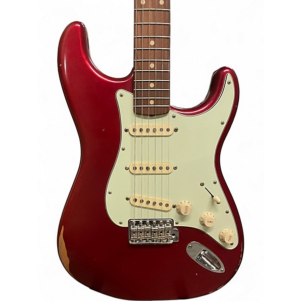 Used Fender Vintera 60s Stratocaster Road Worn Candy Apple Red Solid Body Electric Guitar