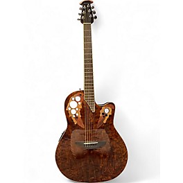 Used Ovation CE48P TIGER EYE Acoustic Electric Guitar