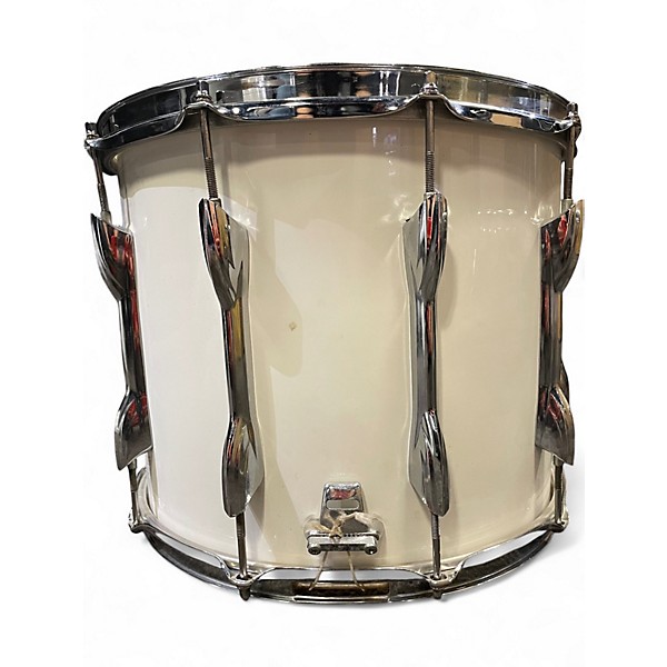 Used Premier 14in MARCHING SNARE Olympic White Drum