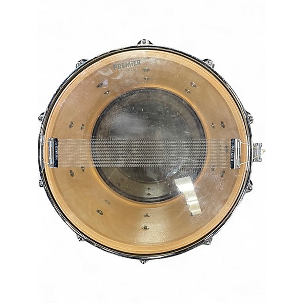 Used Premier 14in MARCHING SNARE Olympic White Drum