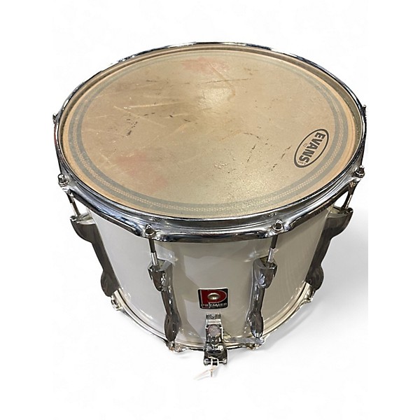 Used Premier 14in MARCHING SNARE Olympic White Drum