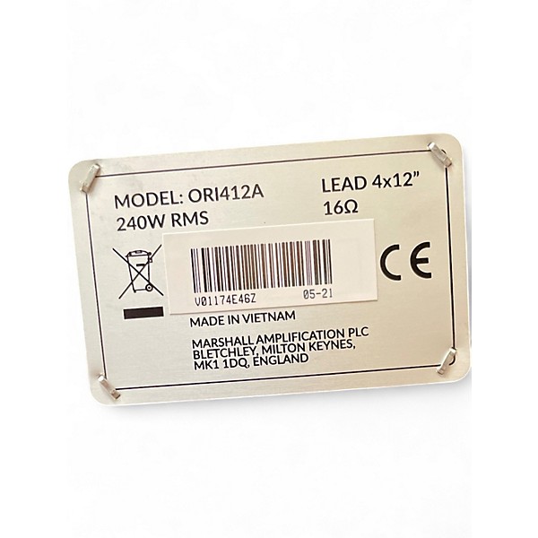 Used Marshall Origin 4x12 Guitar Cabinet