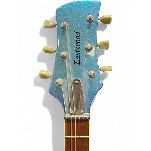 Used Eastwood Sidejack blue Solid Body Electric Guitar