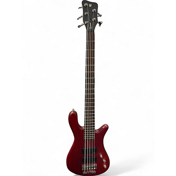 Used RockBass by Warwick Streamer 5 Trans Crimson Red Electric Bass Guitar