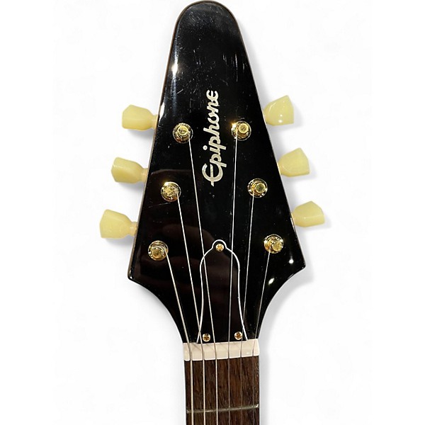 Used Epiphone 1958 Korina Flying V Natural Solid Body Electric Guitar