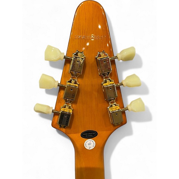 Used Epiphone 1958 Korina Flying V Natural Solid Body Electric Guitar