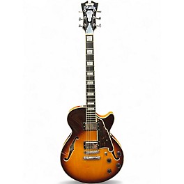 Used D'Angelico Premier Series DC 2 Tone Sunburst Hollow Body Electric Guitar