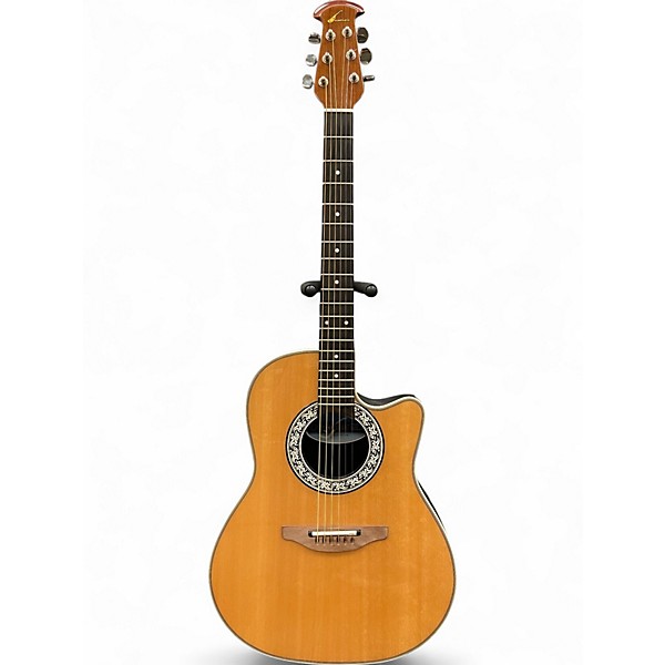 Used Ovation 4861 balladeer Natural Acoustic Electric Guitar