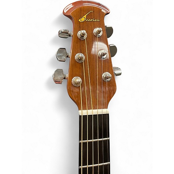 Used Ovation 4861 balladeer Natural Acoustic Electric Guitar