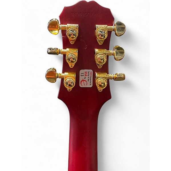 Used Epiphone Prophecy Les Paul Custom Plus 2 Tone Sunburst Solid Body Electric Guitar