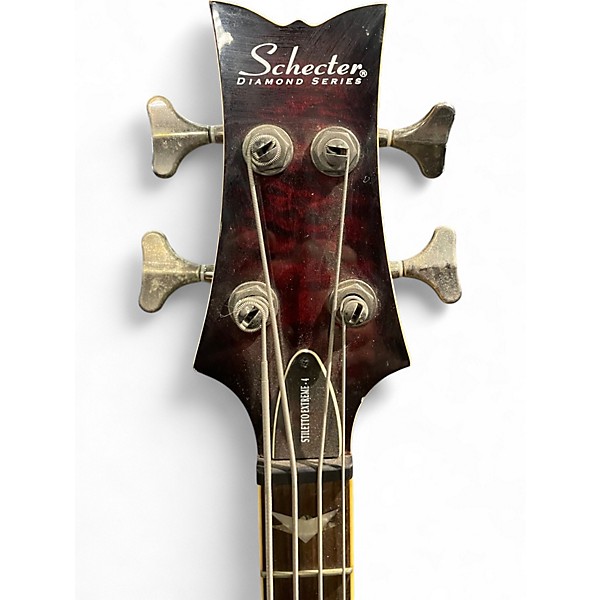 Used Schecter Guitar Research Stiletto Extreme 4 String Trans Crimson Red Electric Bass Guitar,Specials : American Fashion Style Bags On Sale