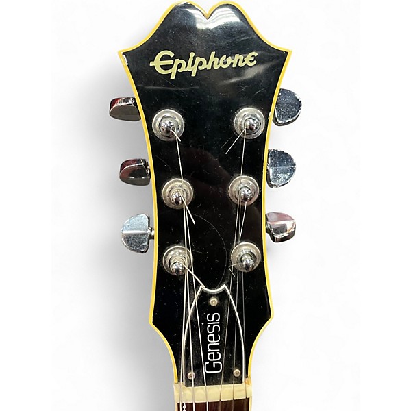 Used Epiphone Genesis Deluxe Pro Black Solid Body Electric Guitar