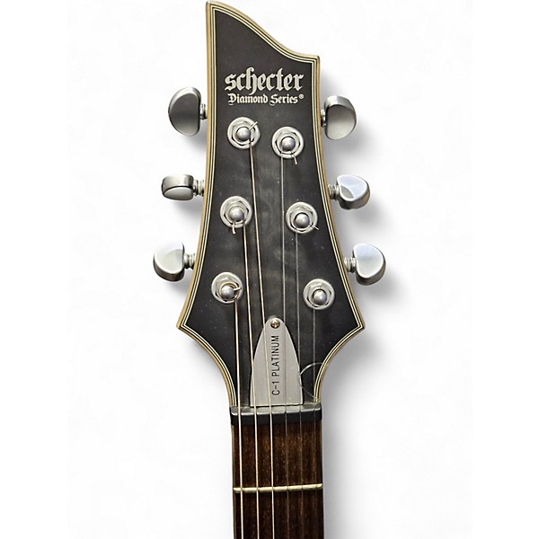 Used Schecter Guitar Research C1 Platinum trans black Solid Body Electric Guitar