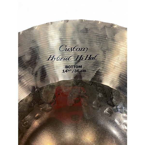 Used Zildjian 14.25in K Custom Hybrid Hi Hat Bottom Cymbal
