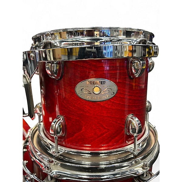 Used Premier 4 Piece Artist Birch Candy Apple Red Drum Kit