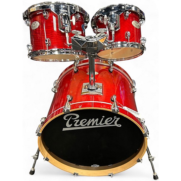 Used Premier 4 Piece Artist Birch Candy Apple Red Drum Kit