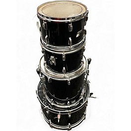 Vintage 1984 Ludwig 4 Piece 4 PIECE ROCKER Black Drum Kit