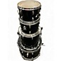 Vintage 1984 Ludwig 4 Piece 4 PIECE ROCKER Black Drum Kit thumbnail