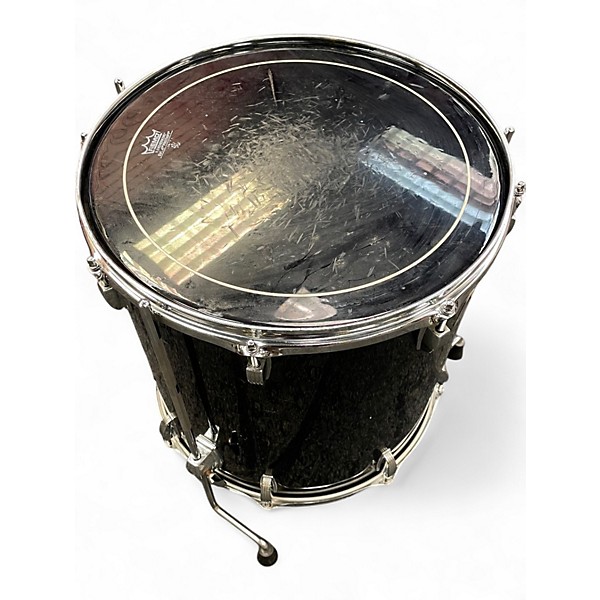 Vintage 1984 Ludwig 4 Piece 4 PIECE ROCKER Black Drum Kit