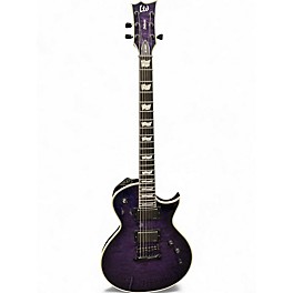 Used ESP LTD EC1000 QM Trans Purple Solid Body Electric Guitar