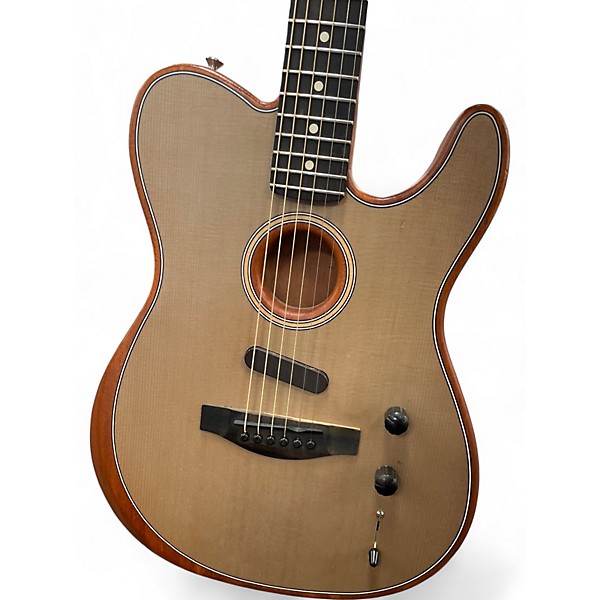 Used Fender American Acoustasonic Telecaster SONIC GRAY Acoustic Electric Guitar