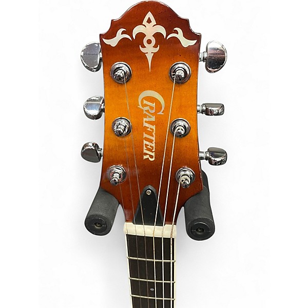 Used Crafter Guitars SA TMVS Left Handed Amber Hollow Body Electric Guitar