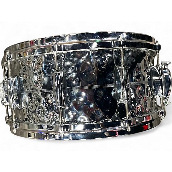 Used Gretsch Drums 6.5X14 USA Custom Brooklyn Snare Metallic Silver Drum