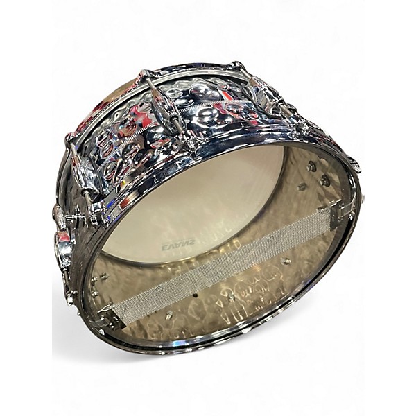 Used Gretsch Drums 6.5X14 USA Custom Brooklyn Snare Metallic Silver Drum