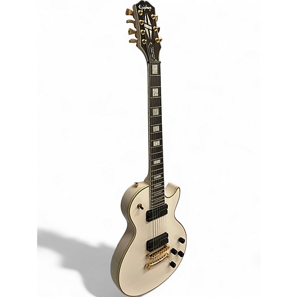 Used Epiphone Matt Heafy Les Paul Custom 7 Bone White Solid Body Electric Guitar