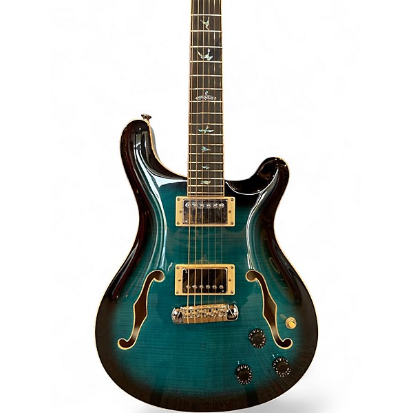 Used PRS SE Hollowbody Piezo Blue Hollow Body Electric Guitar