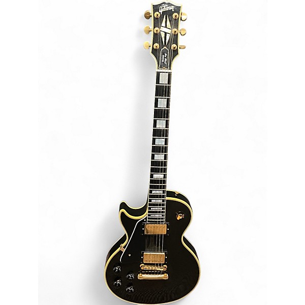 Used 2006 Gibson Les Paul Custom 2006 Reissue Left Handed Black Solid Body Electric Guitar