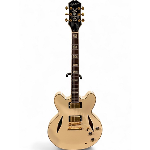 Used Epiphone EMILY WOLFE SHERATON WHITE Hollow Body Electric Guitar