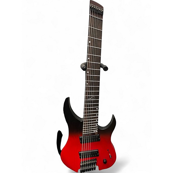 Used Legator Ghost Performance 8 Multi Scale Red to Black Fade Solid Body Electric Guitar,Specials : American Fashion Style Bags On Sale