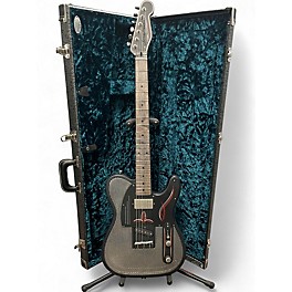 Used 2024 James Trussart Steelcaster Perforated/Pinstripe Black and Silver Solid Body Electric Guitar
