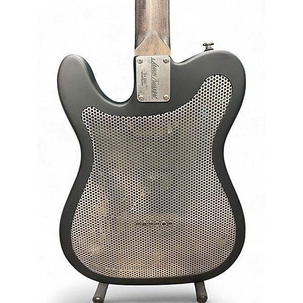 Used 2024 James Trussart Steelcaster Perforated/Pinstripe Black and Silver Solid Body Electric Guitar