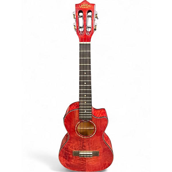 Used Lanikai QM CET TRANSPARENT RED Ukulele