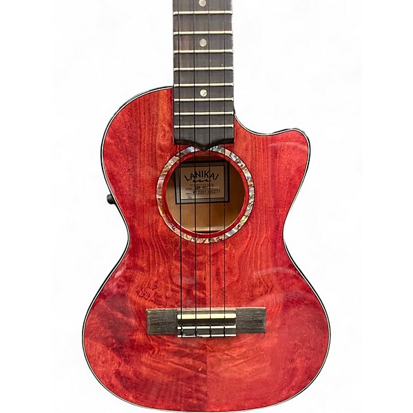 Used Lanikai QM CET TRANSPARENT RED Ukulele