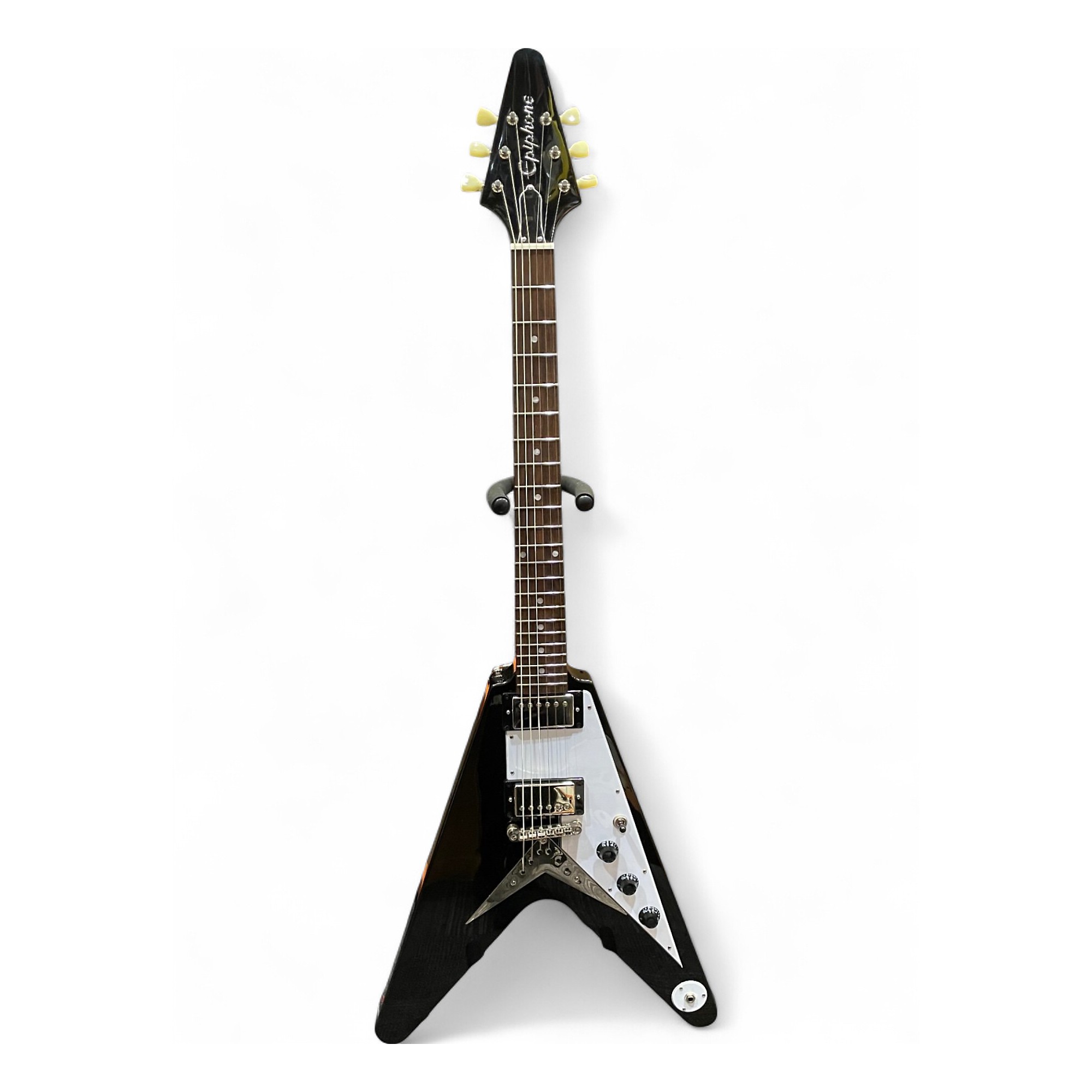 Used Epiphone FLYING V 1958 REISSUE Black Solid Body