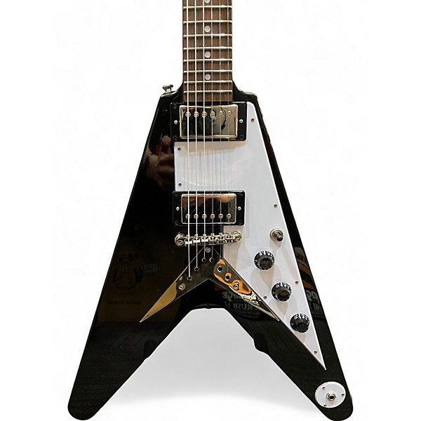Used Epiphone FLYING V 1958 REISSUE Black Solid Body Electric Guitar