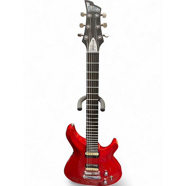 Used Roman quicksiler Candy Apple Red Solid Body Electric Guitar