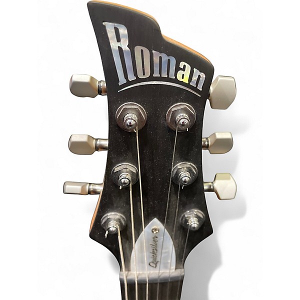 Used Roman quicksiler Candy Apple Red Solid Body Electric Guitar
