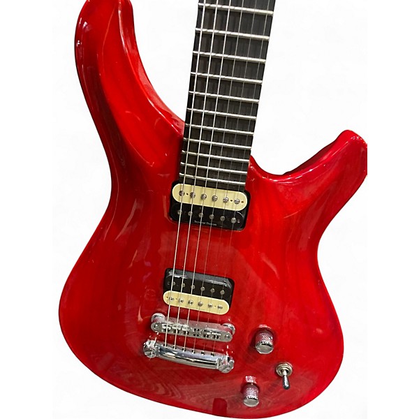 Used Roman quicksiler Candy Apple Red Solid Body Electric Guitar