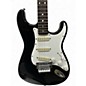 Used 2002 Fender floyd rose stratocaster Black and White Solid Body Electric Guitar