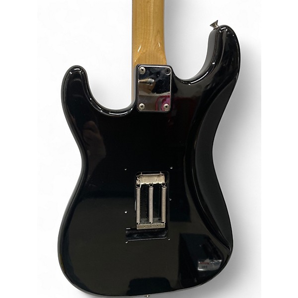 Used 2002 Fender floyd rose stratocaster Black and White Solid Body Electric Guitar