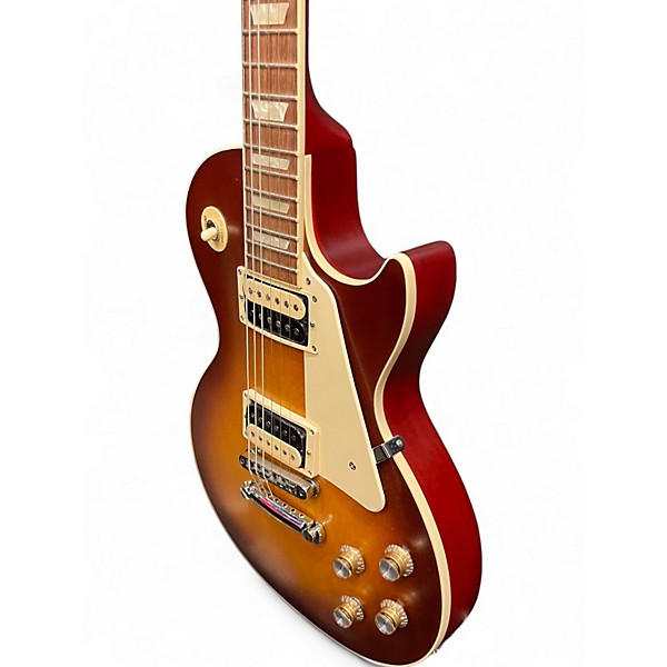 Used Gibson Les Paul Traditional Pro V Iced Tea Solid Body Electric Guitar