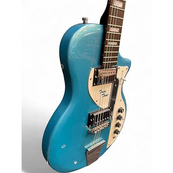 Used Airline Twin Tone Lake Placid Blue Solid Body Electric Guitar