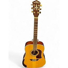 Used Washburn Tahoe Series Dreadnought Natural Acoustic Electric Guitar