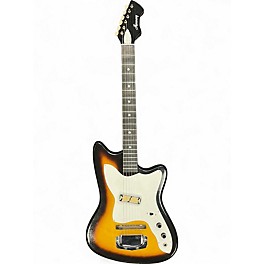 Vintage 1960s Harmony BobKat 2 Color Sunburst Solid Body Electric Guitar